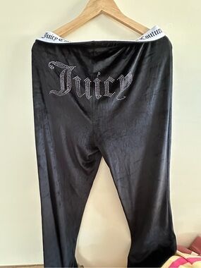 Juicy Couture Black Velour Lounge Pants